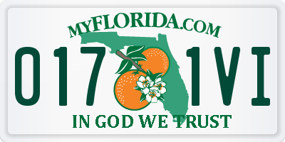 FL license plate 0171VI