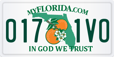 FL license plate 0171VO
