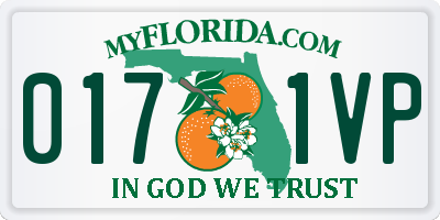 FL license plate 0171VP