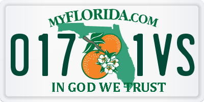 FL license plate 0171VS