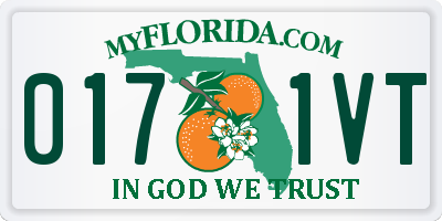 FL license plate 0171VT