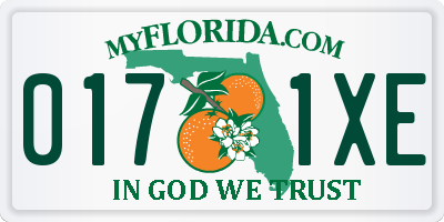 FL license plate 0171XE