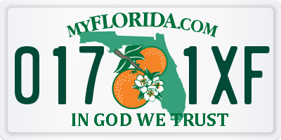 FL license plate 0171XF