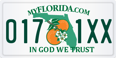 FL license plate 0171XX