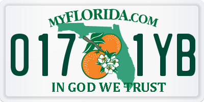 FL license plate 0171YB