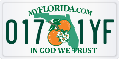 FL license plate 0171YF