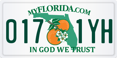 FL license plate 0171YH