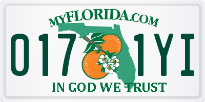 FL license plate 0171YI