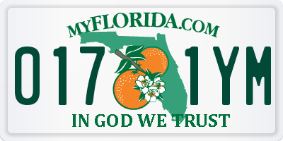 FL license plate 0171YM
