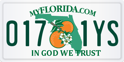 FL license plate 0171YS