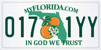FL license plate 0171YY