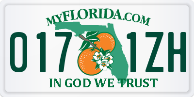 FL license plate 0171ZH