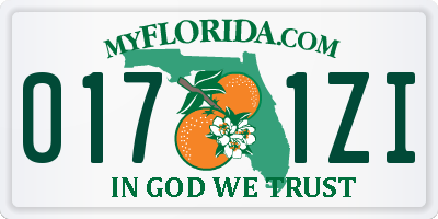 FL license plate 0171ZI