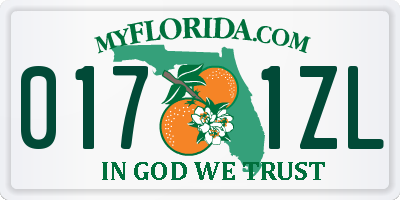 FL license plate 0171ZL