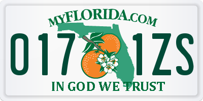 FL license plate 0171ZS