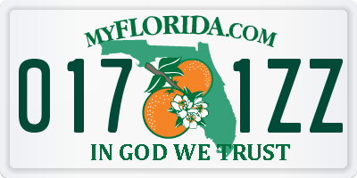 FL license plate 0171ZZ