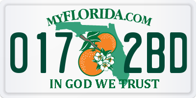 FL license plate 0172BD