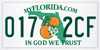 FL license plate 0172CF