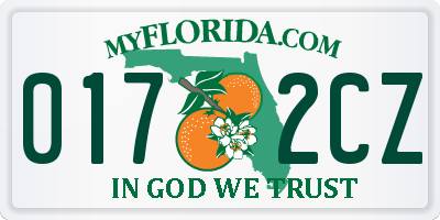 FL license plate 0172CZ