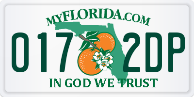 FL license plate 0172DP