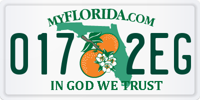 FL license plate 0172EG