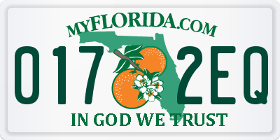 FL license plate 0172EQ