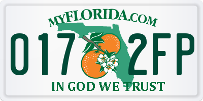 FL license plate 0172FP