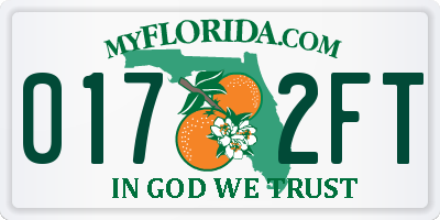 FL license plate 0172FT