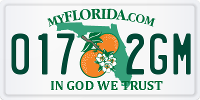 FL license plate 0172GM