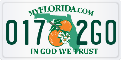 FL license plate 0172GO