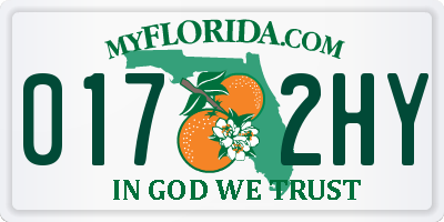 FL license plate 0172HY