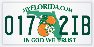 FL license plate 0172IB