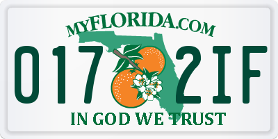 FL license plate 0172IF