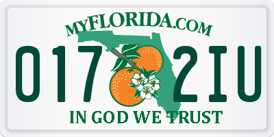 FL license plate 0172IU