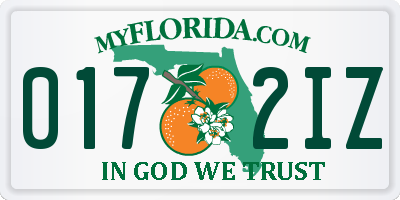 FL license plate 0172IZ