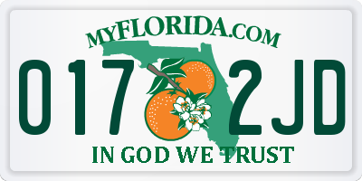 FL license plate 0172JD