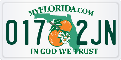 FL license plate 0172JN