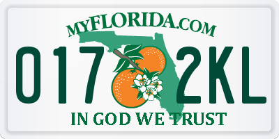 FL license plate 0172KL