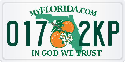 FL license plate 0172KP