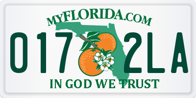FL license plate 0172LA