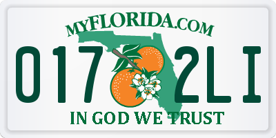 FL license plate 0172LI