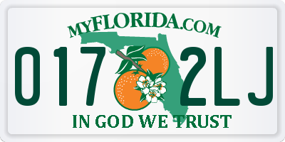 FL license plate 0172LJ