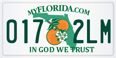 FL license plate 0172LM