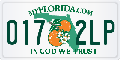 FL license plate 0172LP