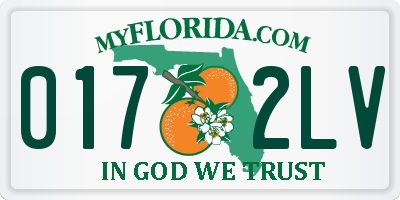 FL license plate 0172LV