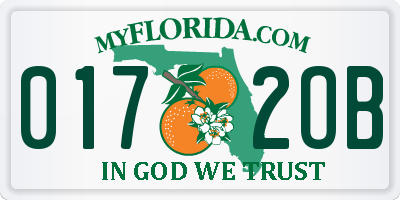 FL license plate 0172OB