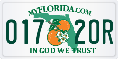 FL license plate 0172OR