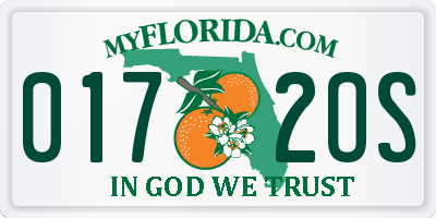FL license plate 0172OS