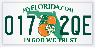 FL license plate 0172QE