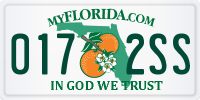 FL license plate 0172SS